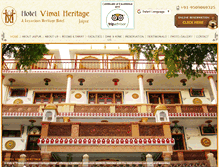 Tablet Screenshot of hotelvimalheritage.com